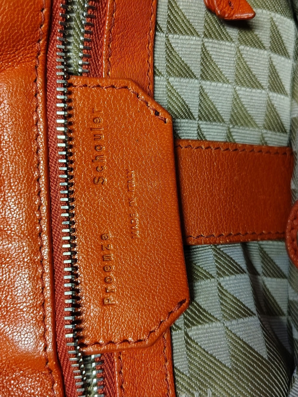 Proenza Leather Messenger Satchel | OS | Orange - Picture 5 of 12
